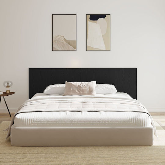 vidaXL Wooden Bed Headboard Black Oak 240x80cm