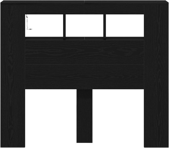 vidaXL Wooden Bed Headboard Black Oak 120x103.5cm