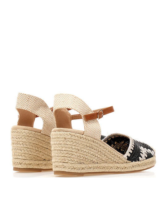 Platforme dama în Tip Espadrile Negră