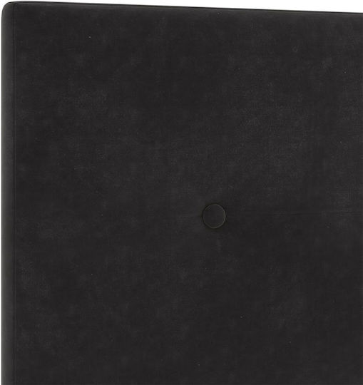 vidaXL Fabric Bed Headboard Black 144x128cm