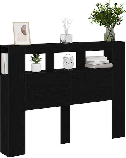 vidaXL Tăblie De Pat Din Lemn Stejar Negru 140x103.5cm