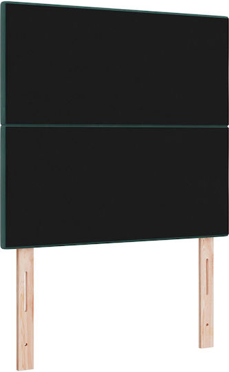 vidaXL Fabric Bed Headboard Dark Green 100x88cm