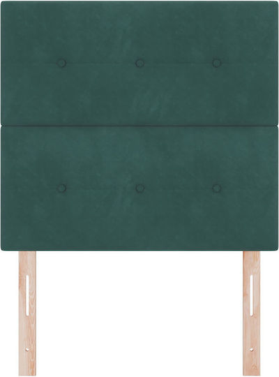 vidaXL Tăblie De Pat Din Țesătură Verde 80x128cm