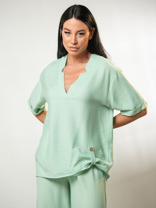 Women's Bay Leaf Mint Set with Pants