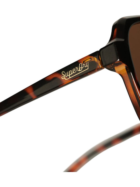 Superdry Men's Sunglasses with Brown Tartaruga Plastic Frame and Brown Lens W9710050A-F9X