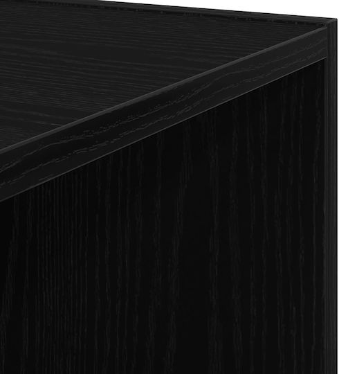 Quadratischer Beistelltisch Holz Schwarz Eiche M33xL33xH34.5cm