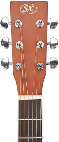 Chitară Acustică Sx Sd104gbr Lacuită Lucios Maro