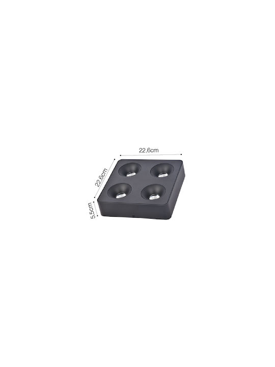 Inlight Metallic Recessed Spot with Integrated LED and Natural White Light White 1pcs