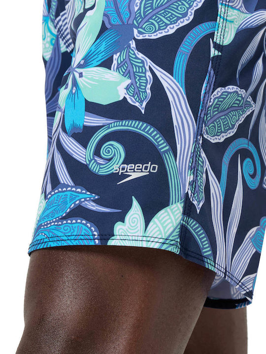 Men's Swimwear Shorts Blue with Patterns