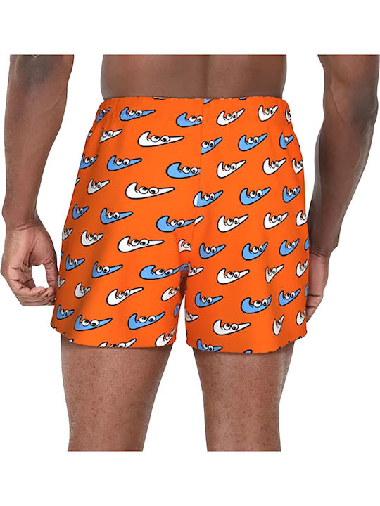 Volley Men's Swimwear Shorts Orange Blaze With Patterns