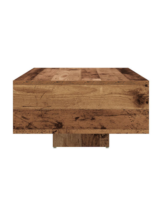 vidaXL Kaffeetisch Zentral aus Massivholz altem Holz M85xT55xH31cm