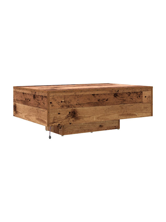 vidaXL Kaffeetisch Zentral aus Massivholz altem Holz M85xT55xH31cm