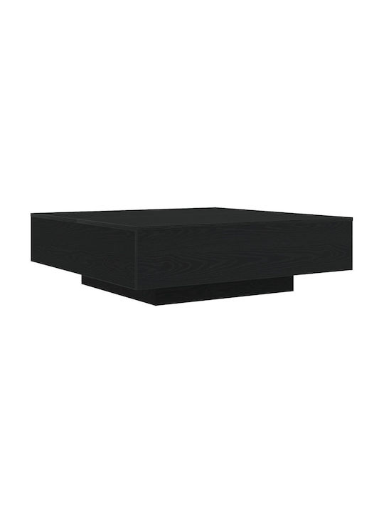 Square Central Wooden Coffee Table Black Oak M100xL100xH31cm