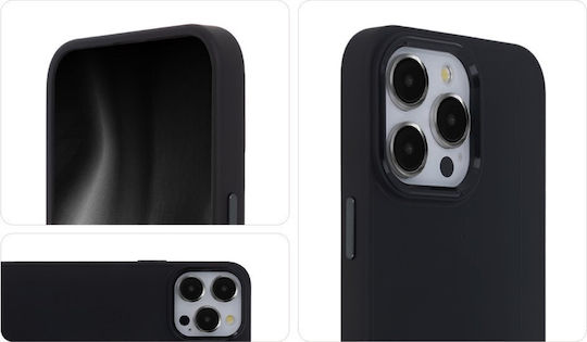 TectoShield Umschlag Rückseite Metallisch Schwarz (iPhone 15 Pro Max)