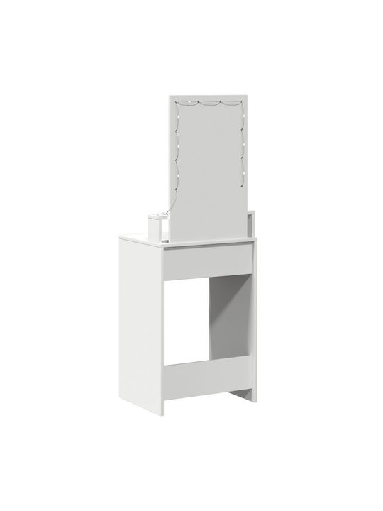Тоалетна за грим Дървена Бял 50x41x140бр