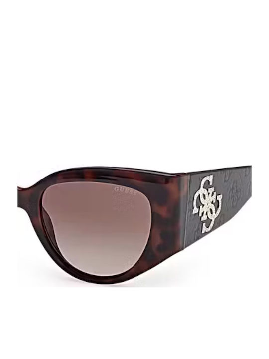 Guess Women's Sunglasses with Brown Tartaruga Plastic Frame and Brown Gradient Lens GU0020252F