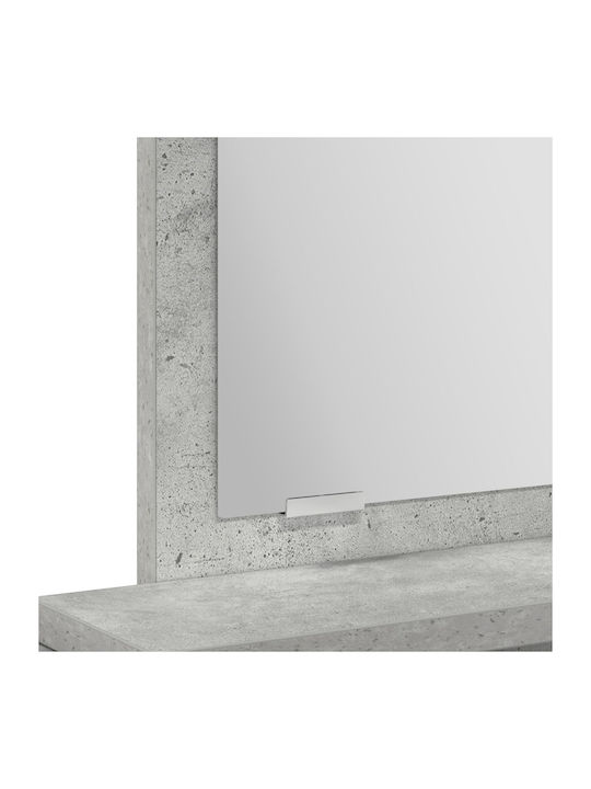 Schminktisch Hölzern Concrete Grey mit Spiegel 50x41x140cm