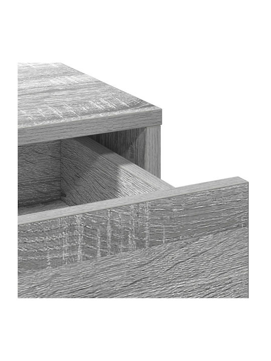 Bodenstehende Schminktisch Schlafzimmer Holz Grau mit Spiegel 40x41x75cm