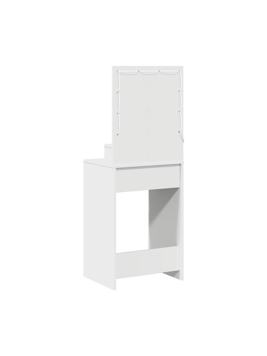 Wooden Makeup Dressing Table White with Mirror 50x41x135cm
