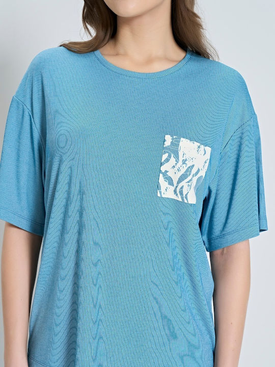 Pijadore Summer Women's Pyjama Set Blue