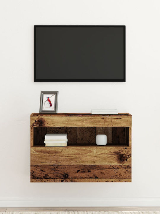 TV-Ständer mit LED-Beleuchtung Alt Holz M60xT30xH40cm