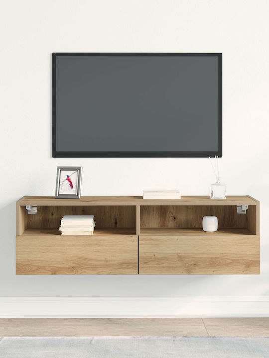 TV-Ständer aus Eichenholz M100xT30xH30cm