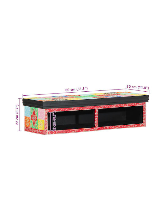 vidaXL TV-Ständer Mehrfarbig M80xT30xH22cm