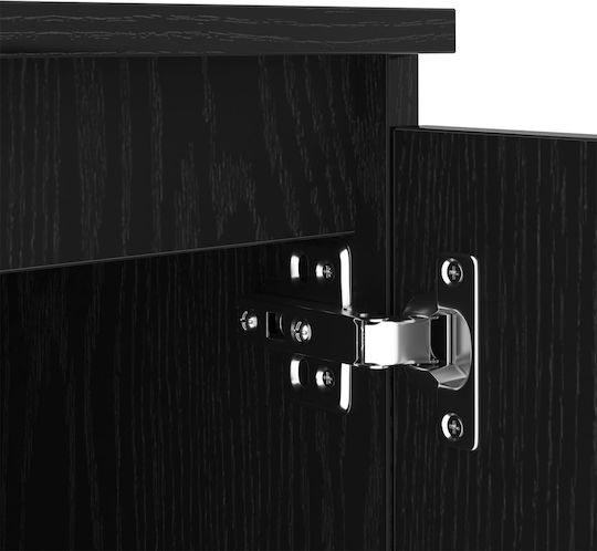 Шкаф за телевизор с LED Осветление Black Oak Д140xШ40xВ35.5см