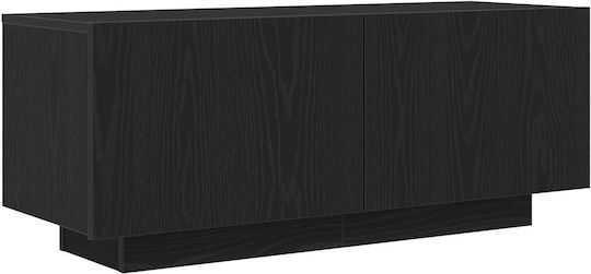 vidaXL TV-Ständer mit LED-Beleuchtung Schwarze Eiche M200xT35xH40cm