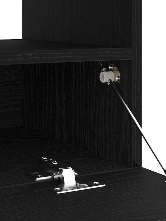 Έπιπλο Τηλεόρασης με Φωτισμό LED Μαύρο Δρυς Μ80xΠ35xΥ40cm