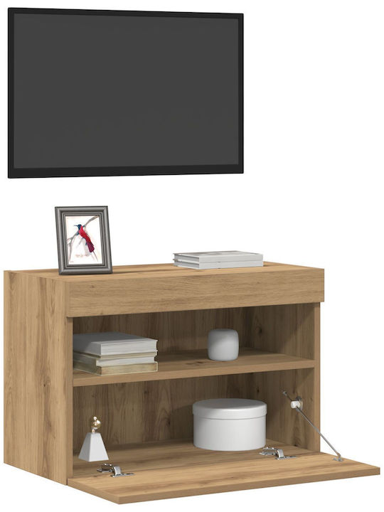 Έπιπλο Τηλεόρασης με Φωτισμό LED Artisan Oak Μ60xΠ30xΥ40cm