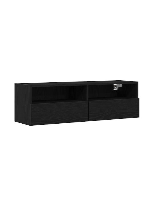 Έπιπλο Τηλεόρασης Μαύρο Δρυς Μ100xΠ30xΥ30cm