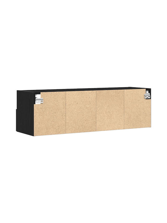Έπιπλο Τηλεόρασης Μαύρο Δρυς Μ100xΠ30xΥ30cm