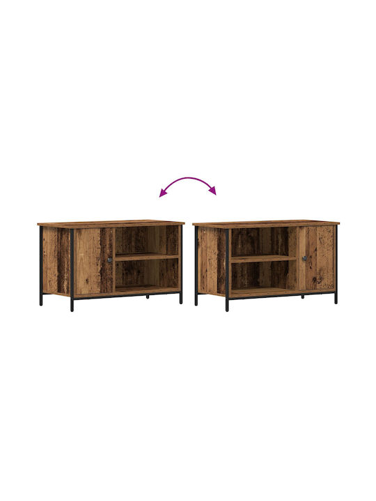 TV-Ständer aus Metall & altem Holz M80xT40xH50cm