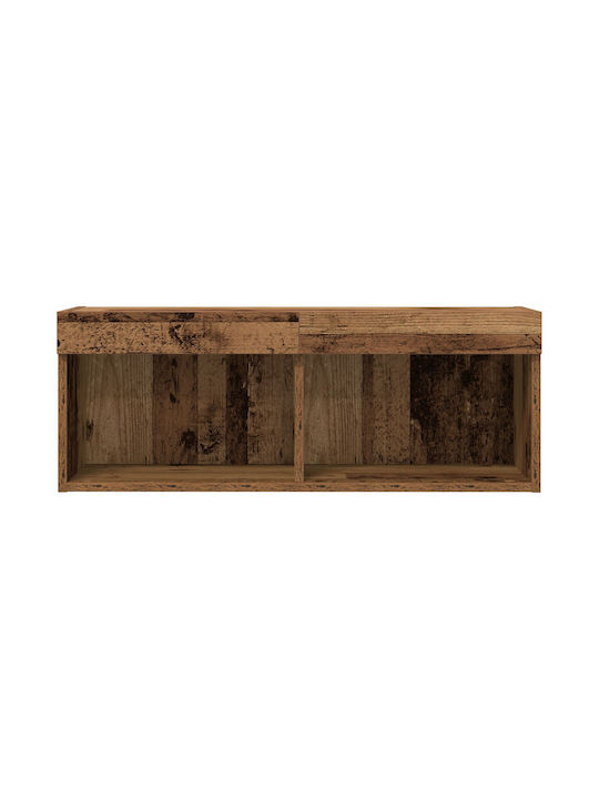 Шкаф за телевизор с LED Осветление Old Timber Д80xШ30xВ30см