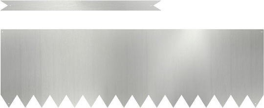 vidaXL Метална Бордюра за Градина в Сив Цвят 1.0m x 30см
