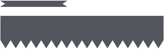 vidaXL Garten Kunststoffgartenbordüre in Gray Farbe 1.0m x 20cm