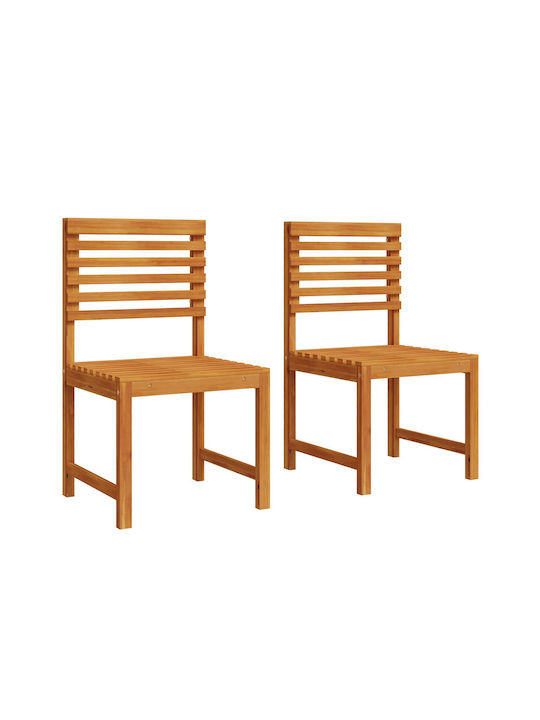 Scaun de exterior Lemn Maro cu pernă 2buc 50x50x91cm