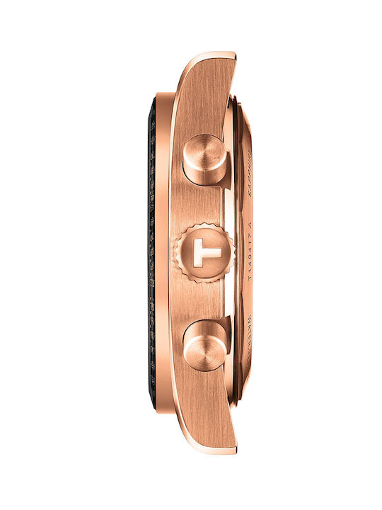 Tissot T-sport Men's Watch 40mm Chronograph Battery with Pink Gold Metal Bracelet