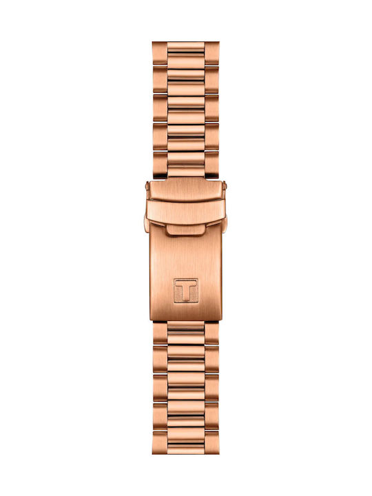 Tissot T-sport Men's Watch 40mm Chronograph Battery with Pink Gold Metal Bracelet