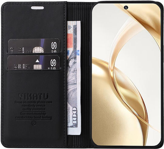 Yikatu Book Synthetic Leather / Silicone Black (Honor 200)