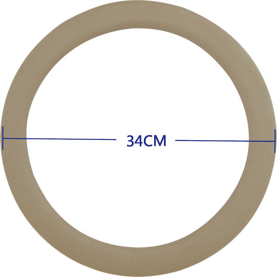 Maxeed Car Steering Wheel Cover with Diameter 34cm Silicone Beige