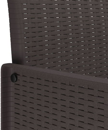 Outdoor Armchair Plastic Coffee 3pcs