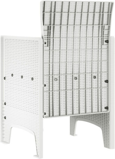 Fotoliu Alb, Gri Deschis 2 Buc 53x49x85 cm
