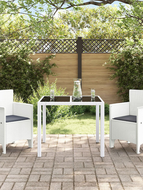 Outdoor Armchair Polypropylene Λευκό, Ανθρακί 2pcs 53x49x85cm