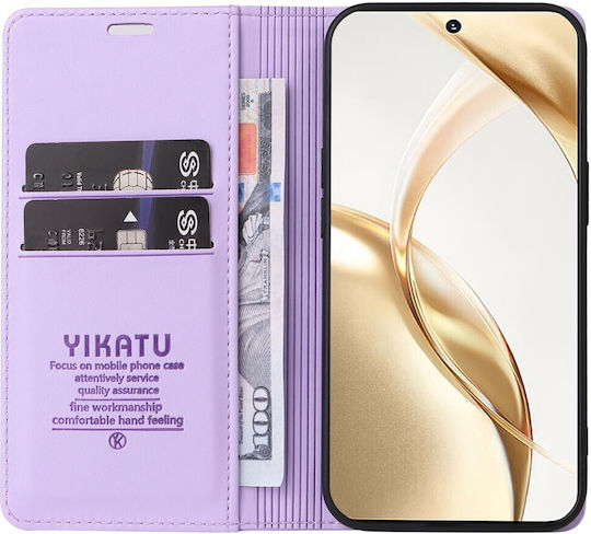 Yikatu Book Δερματίνης / Σιλικόνης Μωβ (Honor 200)
