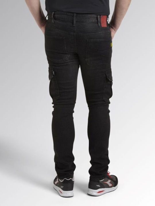 Utility Diadora Cargo Stone Παντελόνι Εργασίας Μαύρο New Black Washing 172115