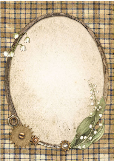 Set de 8 hârtii de orez pentru decoupage Stamperia 10,5×14,8cm Hidden Grove