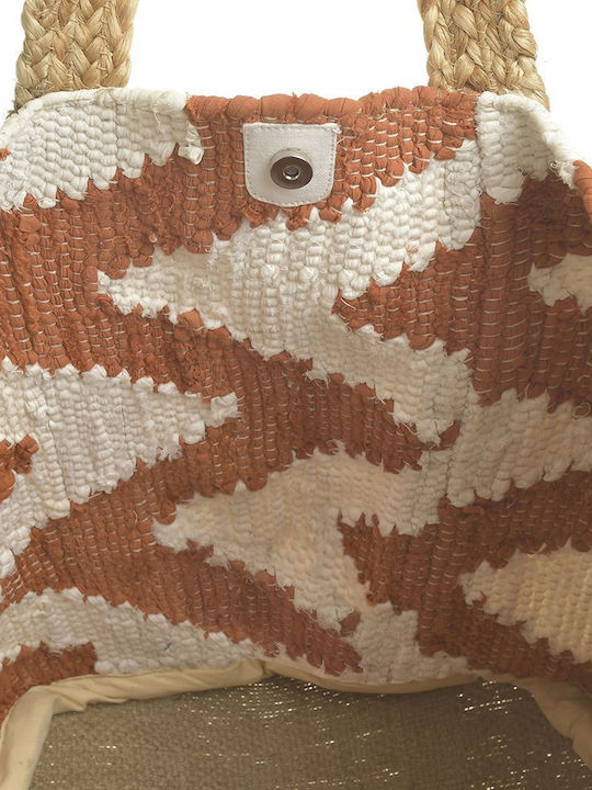 Ble Resort Collection Wicker Beach Bag White