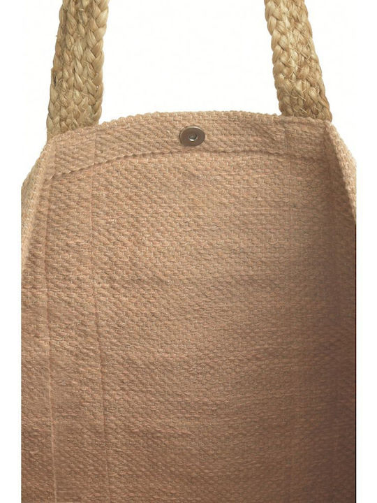 Ble Resort Collection Raffierte Strandtasche Rosa
